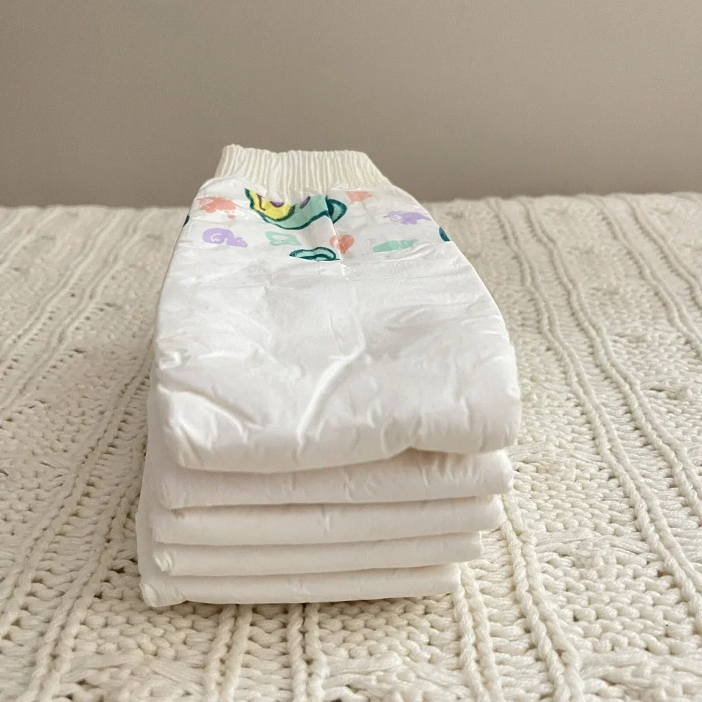 Wonderdry Vintage Bear Plastic Diapers Sz SMALL Diapers Pack Of 36 New Born 14lb